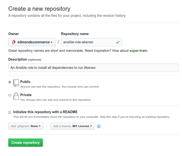 Github Create Repo