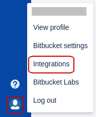 Integrations button
