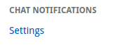 Chat Notification Settings